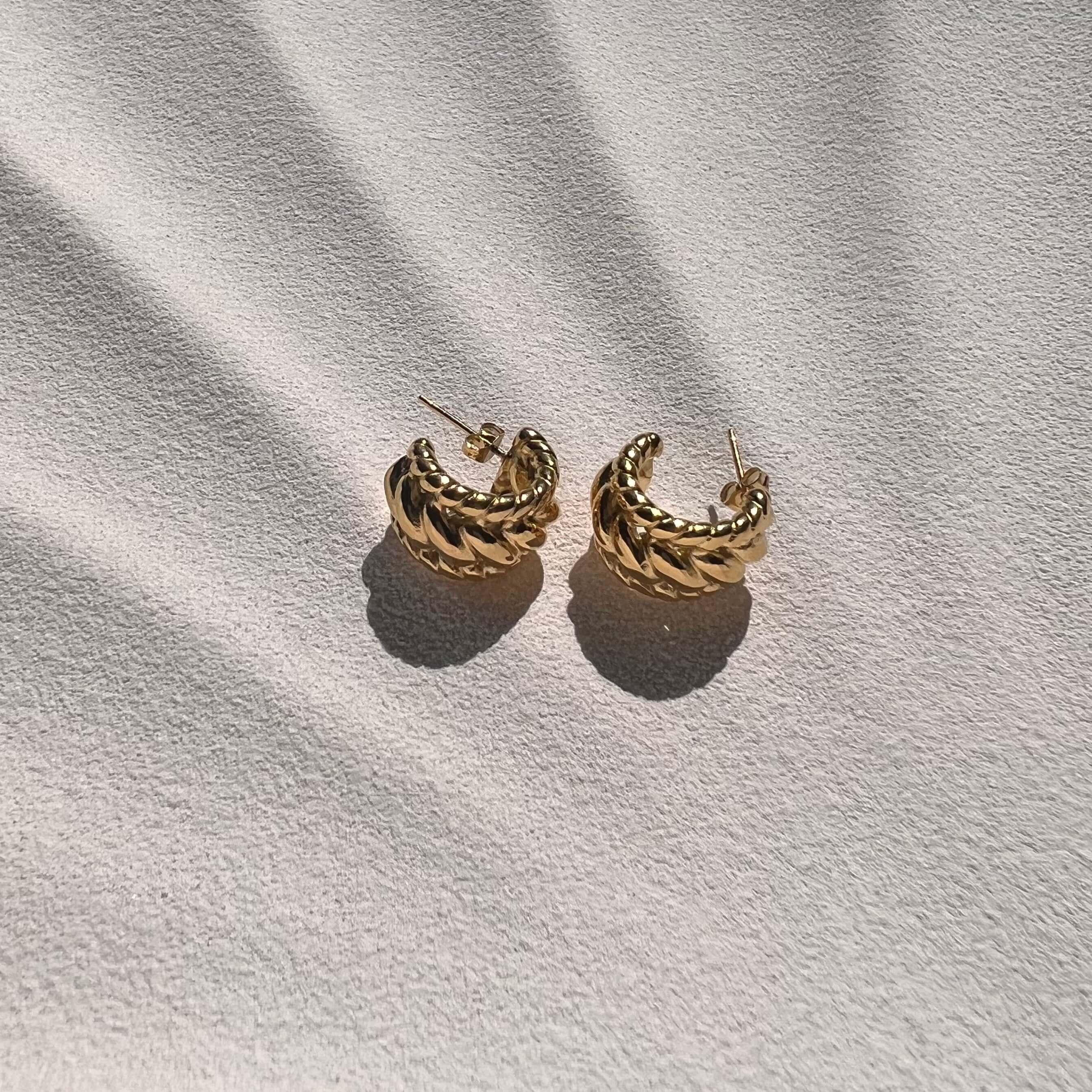 Small Chunky Gold Earrings